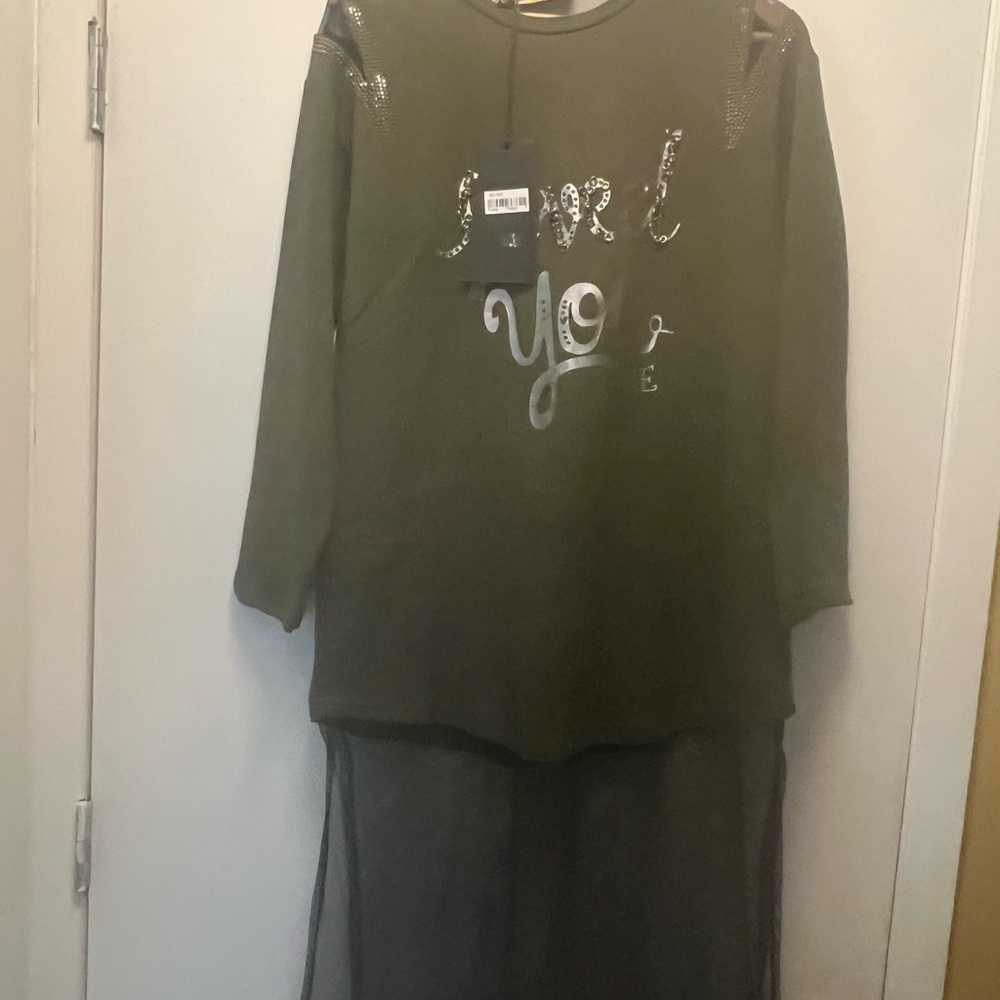 Casual Green Long Sleeve Crew Neck Dress